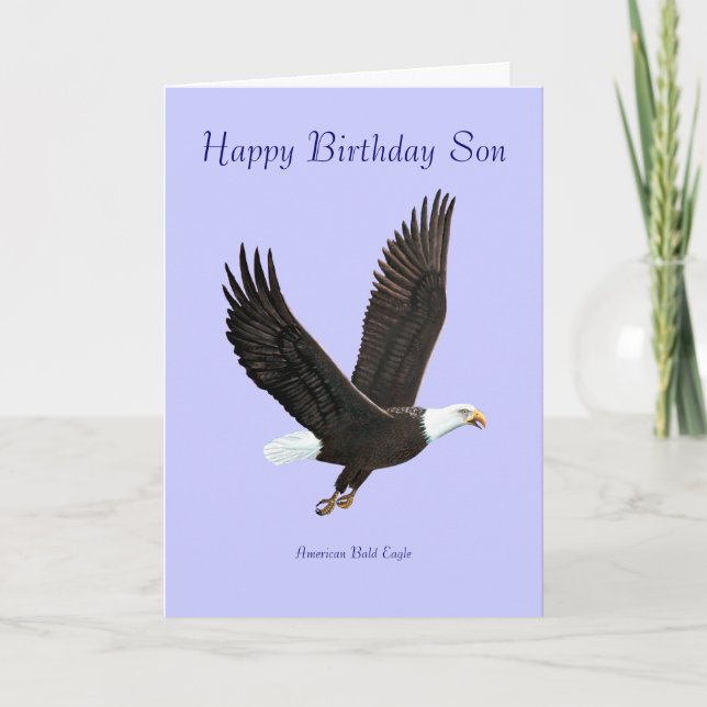American Bald Eagle Birthday Card Karte (Vorderseite)