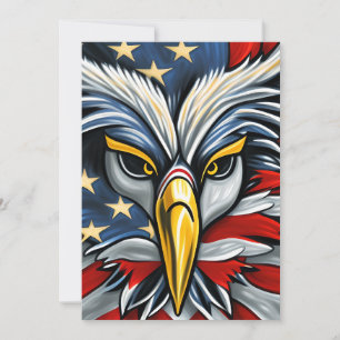 American Bald Eagle Flag Feiertagskarte
