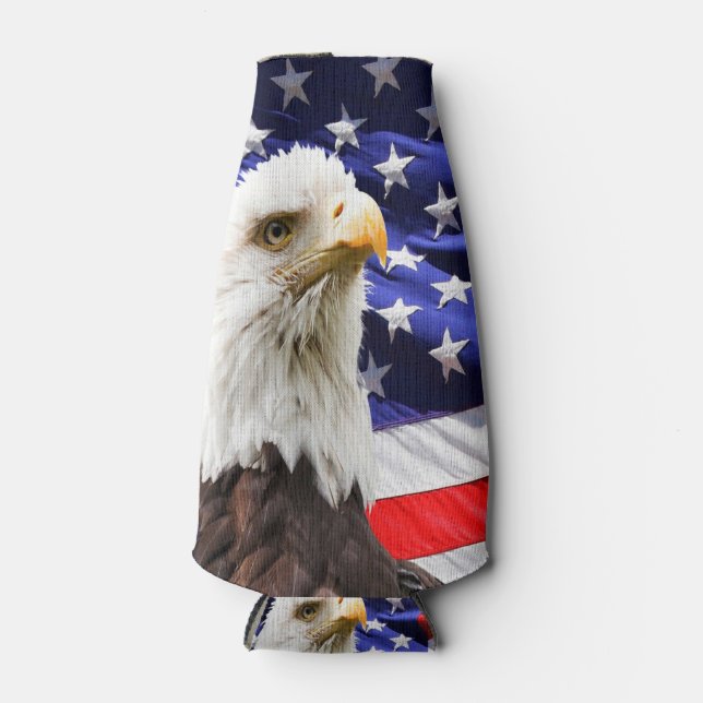 American Bald Eagle Flag Flaschenkühler (Vorderseite)
