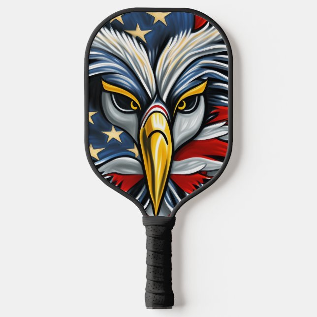 American Bald Eagle Flag Pickleball Schläger (Vorderseite)