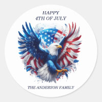 American Bald Eagle Flight Happy 4. Juli