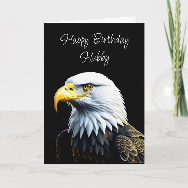 American Bald Eagle Husbands Geburtstag Karte (Vorderseite)