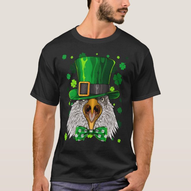 American Bald Eagle Leprechaun Funny St Patricks D T-Shirt (Vorderseite)