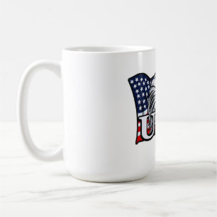 American Bald Eagle mit USA Flag - Patriotic USA Kaffeetasse