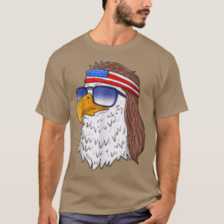 American Bald Eagle Mullet 4. Juli Funny USA P T-Shirt