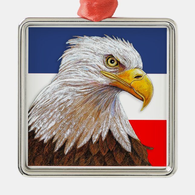 American Bald Eagle Ornament Aus Metall (Vorne)