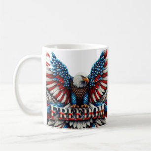American Bald Eagle Patriotic USA Flaggenfreiheit Kaffeetasse