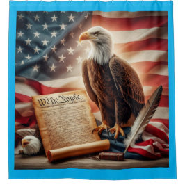 American Bald Eagle Patriotismus Duschvorhang