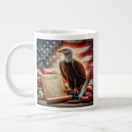 American Bald Eagle Patriotismus Jumbo-Tasse
