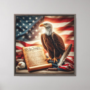 American Bald Eagle Patriotismus Leinwanddruck