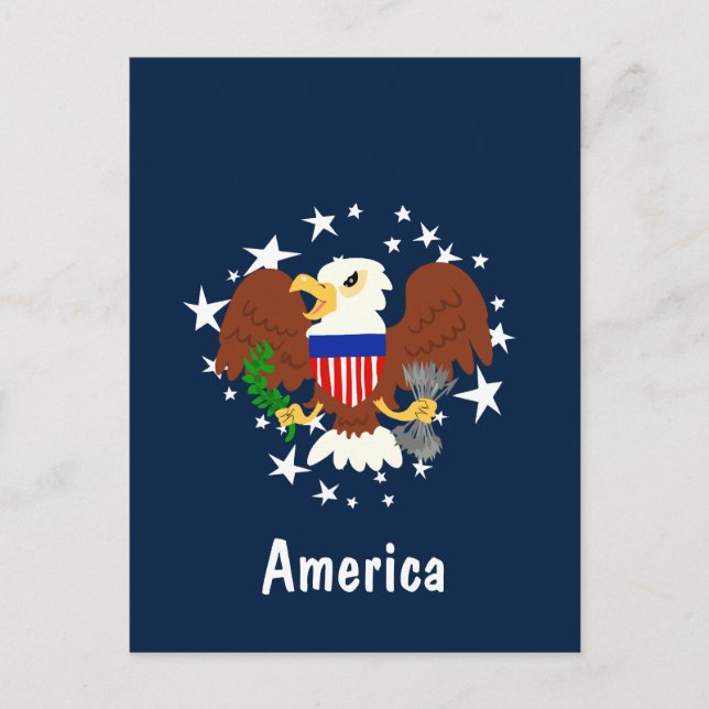 American Bald Eagle Postkarte (Vorderseite)