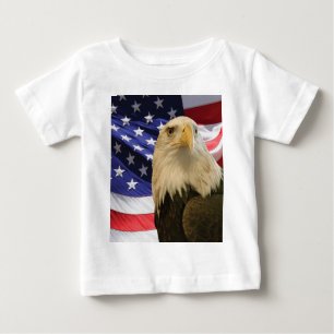 American Bald Eagle und Flag Baby T-shirt