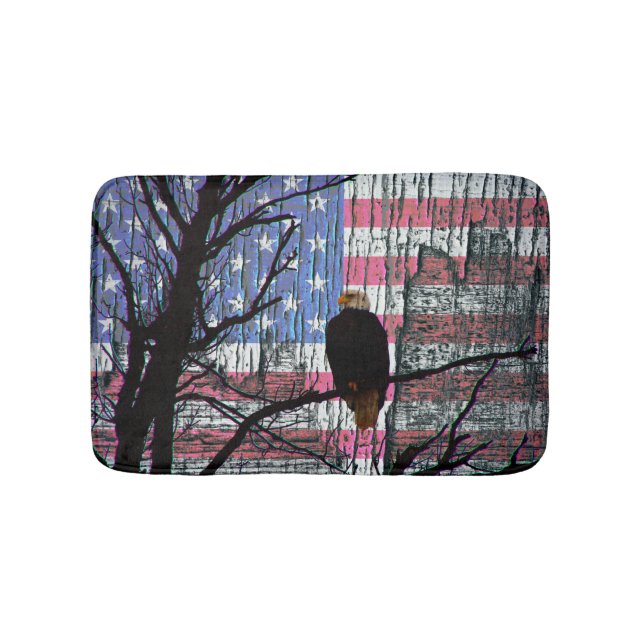 American Bald Eagle und Flag Badematte (Vorderseite)