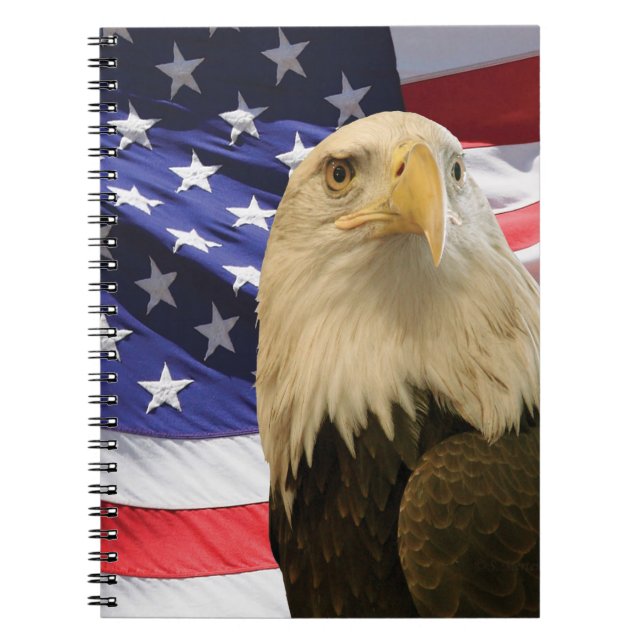 American Bald Eagle und Flag Notizblock (Vorderseite)