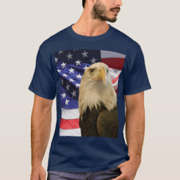 American Bald Eagle und Flag T-Shirt