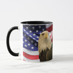 American Bald Eagle und Flag Tasse