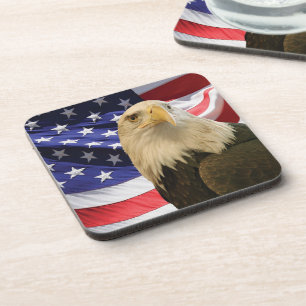 American Bald Eagle und Flag Untersetzer