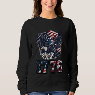 American Bald Eagle US Flag Erklärung von Indepen Sweatshirt