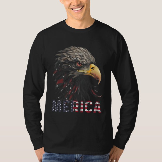 American Bald Eagle USA Flag 4th of July Eagle USA T-Shirt (Vorderseite)
