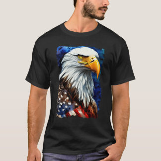 American Bald Eagle USA Flag Freedom Men Women Pat T-Shirt