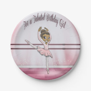 American Ballerina Birthday Pappteller