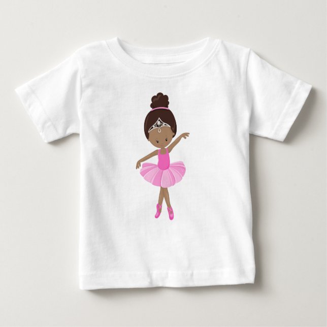 American Ballerina, Pink Tutu, Ballet Girl Baby T-shirt (Vorderseite)