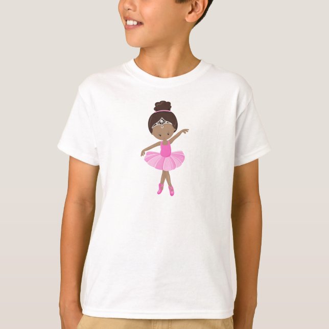 American Ballerina, Pink Tutu, Ballet Girl T-Shirt (Vorderseite)
