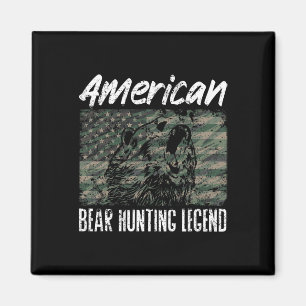 American Bären Jagd Legend Usa Flag Black Bear H Magnet