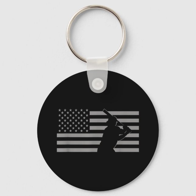 American Baseball USA Flag Baseball Schlüsselanhänger (Vorderseite)