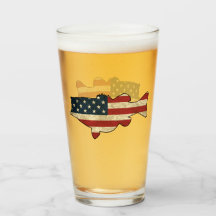 American Bass Beer Glass
