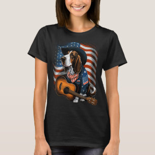 American Basset Hound Guitar USA Landkreis Music T-Shirt