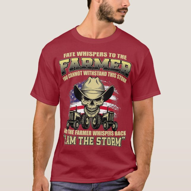 American Bauer Gift Tractor Farm Livestock T-Shirt (Vorderseite)