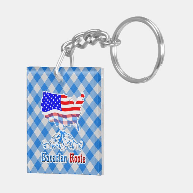 American Bavarian Roots Deutschland Schlüsselanhän Schlüsselanhänger (Rückseite rechts)