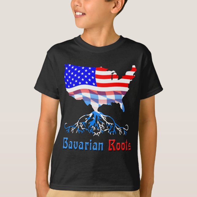 American Bavarian Roots Deutschland T-Shirt (Vorderseite)
