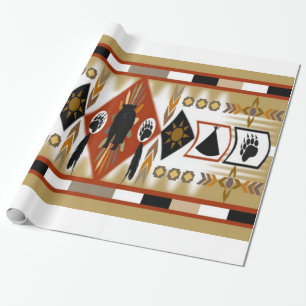 American Bear Clan Wrapping Paper Geschenkpapier