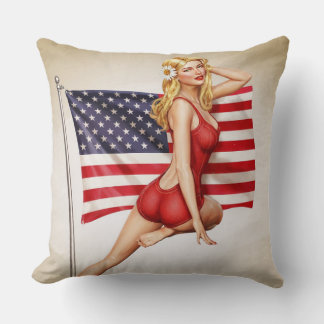 American Beauty - Retro Pinup Kissenhülle Kissen