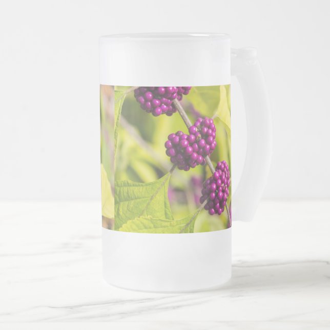 American Beautyberry Mattiert Glass Beer Tasse (VorderseiteRechts)