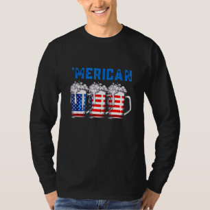 American Beer America Flag 4. Juli Drink Ce T-Shirt