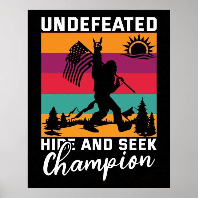 American Bigfoot Unbesiegtes Hide und Seek Champio Poster (Vorne)
