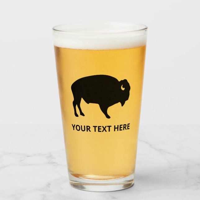 American Bison Buffalo Beer Glass Tumblr Glas (Vorne (Gefüllt))