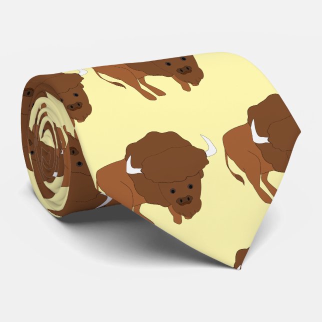 American Bison Design Krawatte (Gerollt)