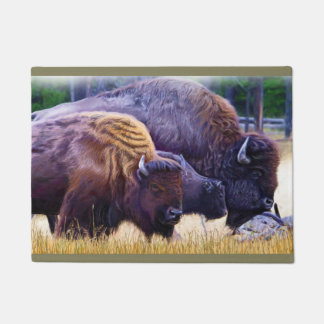 American Bison Family Fußmatte