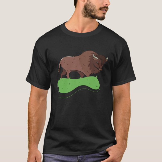 American Bison I Wild Animal I Buffalo I Bison T-Shirt (Vorderseite)