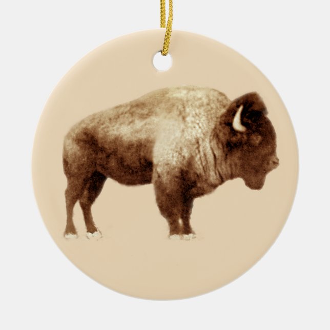 American Bison Keramikornament (Vorne)