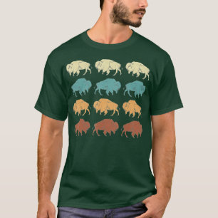 American Bison Lover Animal American Retro Buffalo T-Shirt