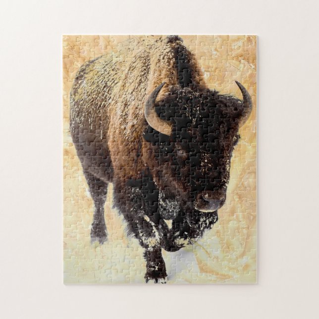 American Bison Nature Outdoor National Park Puzzle (Vertikal)