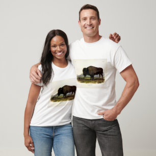 American Bison, oder Buffalo (Bison bison) - Audub T-Shirt