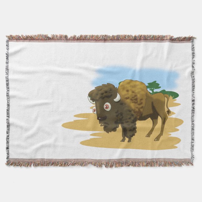 American Bison Throw Blanket Decke (Vorderseite)