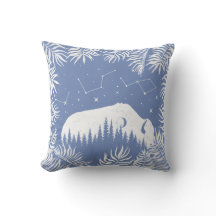 American Bison White Blue Stars Galaxy Fern Hunt