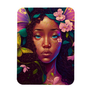 American Black Faiasy Fantasy Art Magnet
